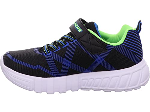 Skechers Boys' Flex-Glow Trainers, Black (Black Blue Lime Bblm), 1 UK 33.5 EU von Skechers