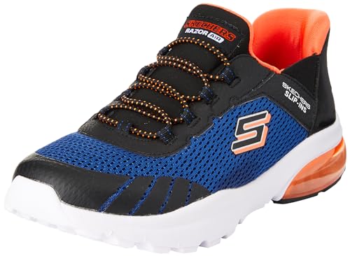 Skechers Boys Schlüpfen, Royal Textile/Black Synthetic/Trim, 43 EU von Skechers