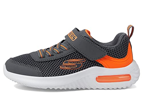 Skechers Herren Boys Sneaker, Charcoal Orange Synthetic Textile Trim, 33.5 EU von Skechers