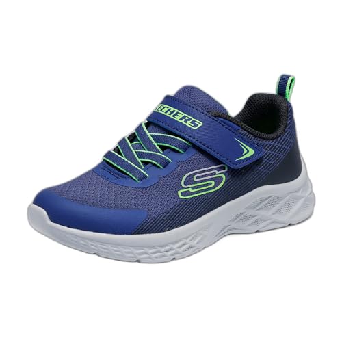 Skechers Unisex Kinder Sneakers, Navy Textile Synthetic Black Lime Trim, 37 EU von Skechers