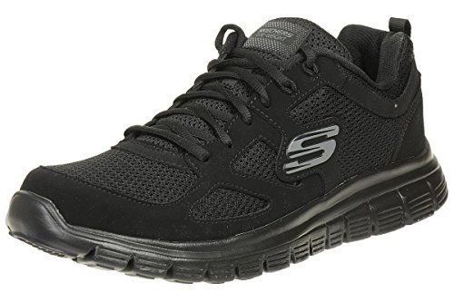 Skechers Herren Skechers Burns 52635-bbk Sneaker, Schwarz Black 52635 Bbk, 43 EU von Skechers