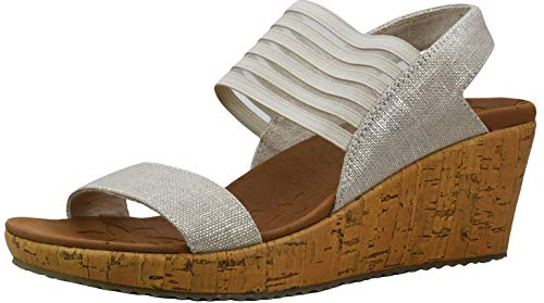 Skechers Cali Women's Beverlee Smitten Kitten Natural Wedge Sandal 9.5 M US von Skechers