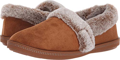 Skechers Cozy Campfire - Team Toasty Flache Hausschuhe Damen, Braun (Chestnut Microfiber Suede/Faux Fur Line Csnt), 39 EU von Skechers