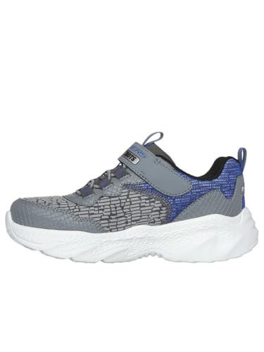 Skechers Creature-Lights Sneaker, Charcoal Synthetic Textile Blue Trim, 35.5 EU von Skechers