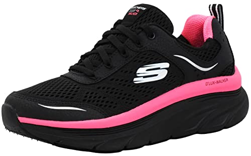 Skechers D'lux Walker-Infinite Motion Sneaker für Damen, Schwarz/Pink, 39.5 EU von Skechers