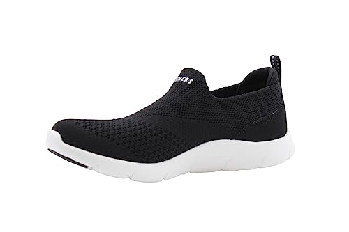 Skechers Damen Arch Fit Refine Don't Go Sneaker, Black Knit W White Trim, 38 EU von Skechers