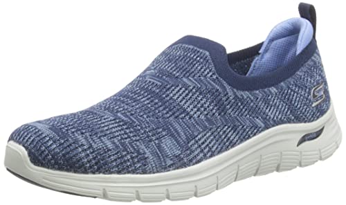 Skechers Damen 104371 NVY Sneaker, Navy Knit/Trim, 40 EU von Skechers