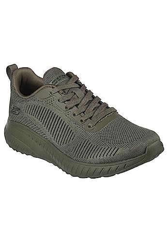 Skechers Damen BOBS Squad Chaos FACE Off Sportschuhe, Olive Engineered Knit, 35 EU von Skechers