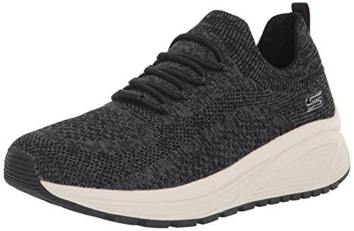 Skechers Mädchen 117256 Schwarz Sportschuhe, Black Heather Engineered Knit, 35.5 EU von Skechers