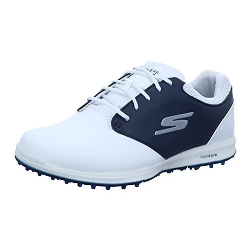 Skechers Damen 123027 Sneaker, White Leather/Navy Trim, 37 EU von Skechers