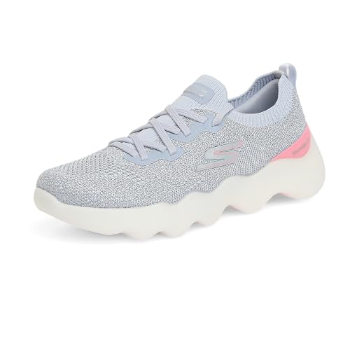 Skechers Damen 124905 Gypk Sneaker, Grauer Stoff, Pinker Rand, 37 EU von Skechers