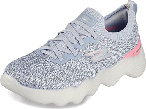 Skechers Damen 124905 Gypk Sneaker, Grauer Stoff, Pinker Rand, 42 EU von Skechers