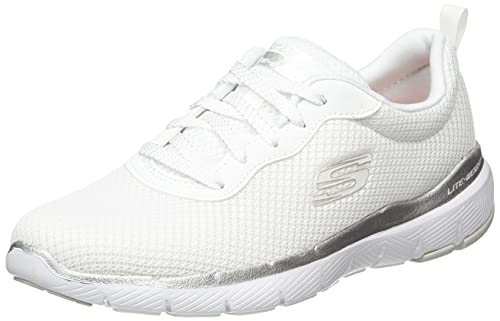 Skechers Damen Flex Appeal 3.0 First Insight sneakers, White Silver, 38 EU von Skechers