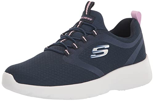 Skechers Damen 149693 NVY Sneaker, Marineblaues Netzgewebe mit rosa Zierteilen, 36 EU von Skechers