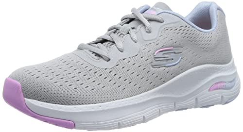 Skechers Damen 149722 Gymt Sneaker, Graues Netzgewebe, Lavendel, hellblauer Rand, 36 EU von Skechers