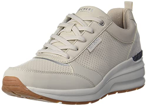 Skechers Damen Billion Subtle Spots Sneakers, Off White Dura Leather/Off White Leopard Tri, 37.5 EU von Skechers