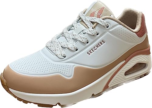 Skechers Damen 177121 Wtan Sneaker, Weißer Durabuck Korallen-TPU-Rand, 36 EU von Skechers