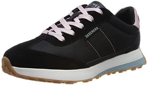 Skechers Damen 177155 Sneaker, Schwarzes Wildleder Duraleather Mesh, 39.5 EU von Skechers