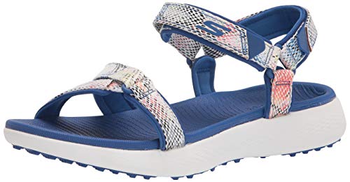 Skechers Damen 600 Golf-Sandalen Ohne Spikes Golfschuh, Blue Snake Print, 40 EU von Skechers