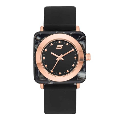 Skechers Damen Analog Quarz Uhr mit Silikon Armband SR6207 von Skechers