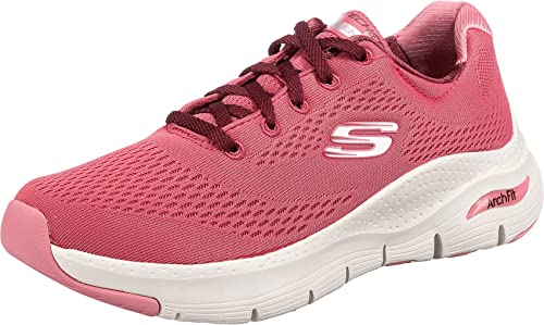 Skechers Damen Arch Fit Big Appeal Sneaker, Rose Mesh Burgundy Trim, 37 EU von Skechers