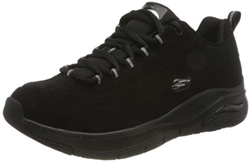 Skechers Damen Arch FIT Metro Skyline Sneakers, Black Trubuck/Silver Trim #L, 41 EU von Skechers