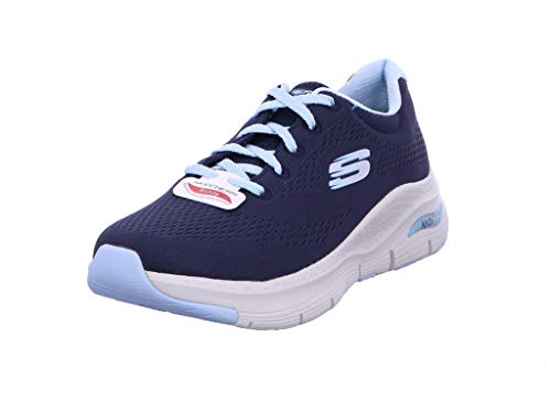 Skechers Damen Arch Fit Big Appeal Turnschuh, Navy Knit Mesh Lt Blue Trim, 40 EU von Skechers