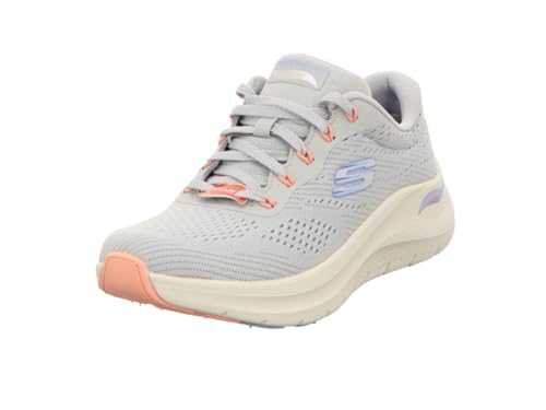 Skechers Damen Arch Fit 2.0 Big League Sports Shoes, Light Grey Mesh/Periwinkle & Coral Trim, 39 EU von Skechers