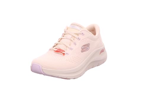 Skechers Damen Arch Fit 2.0 Big League Low-Top-Sneaker, Natural Mesh/Mauve & Lavender Trim, 39.5 EU von Skechers