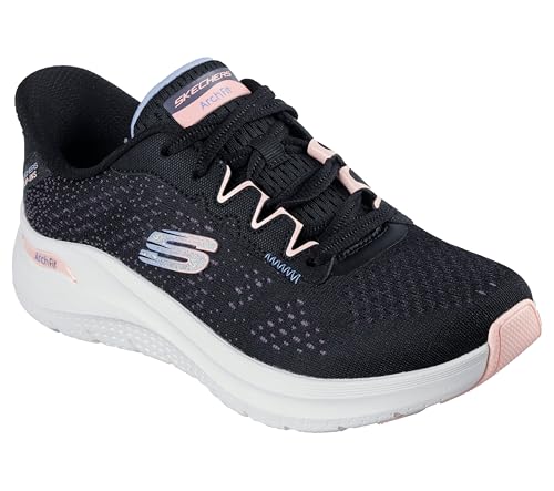 Skechers Damen Arch Fit 2.0 Fresh Pace Sneaker, Black Mesh/Pu/Multi Trim, 38.5 EU von Skechers
