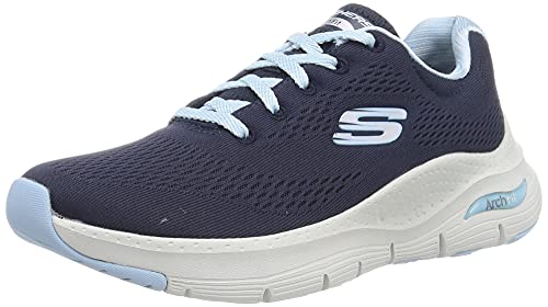 Skechers Damen Arch Fit Big Appeal Sneaker, Navy Knit Mesh Lt Blue Trim, 39.5 EU von Skechers