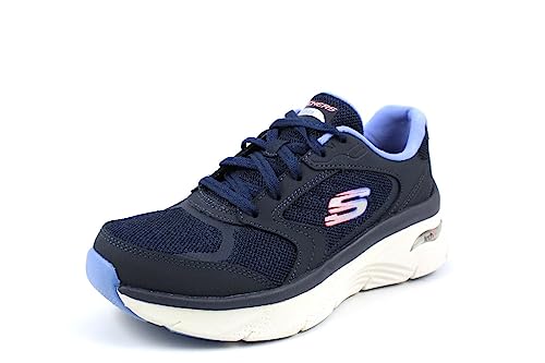 Skechers Damen Arch Fit D'lux Sneaker, Navy, 40 EU von Skechers