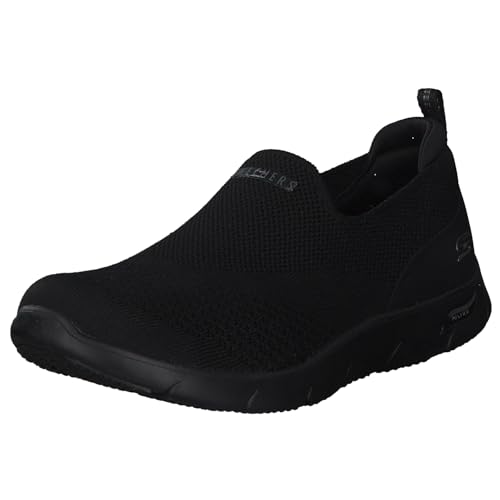 Skechers Damen Arch Fit Refine Don't Go Sneaker, Black Heathered Knit, 38 EU von Skechers