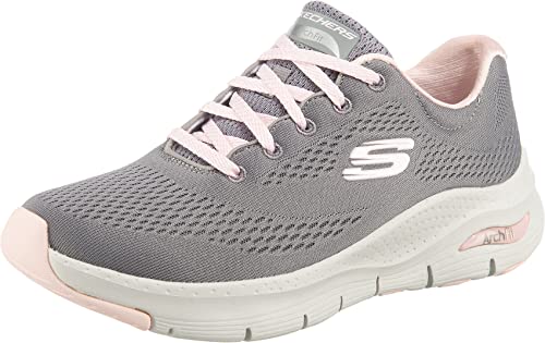 Skechers Damen Arch Fit Big Appeal Sneaker, Grau Gray Knit Mesh Pink Trim Gypk, 39.5 EU von Skechers