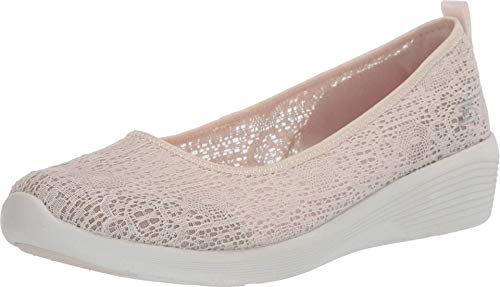 Skechers Damen Arya - Airy Days Geschlossene Ballerinas, Natural Crochet Off White Trim, 38.5 EU von Skechers