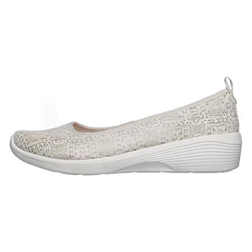 Skechers Damen Arya - Airy Days Geschlossene Ballerinas, Natural Crochet Off White Trim, 38.5 EU von Skechers