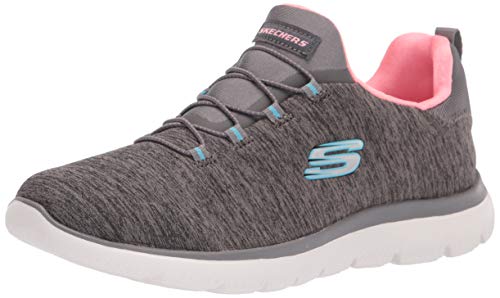 Skechers Damen Athleisure Sneaker, Grau/Koralle, 38 EU von Skechers