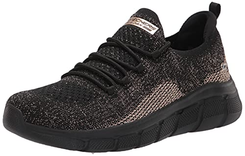 Skechers Damen BOBS B Flex Fall Sparks Sneaker, Black Engineered Knit/Gold Trim, 37 EU von Skechers