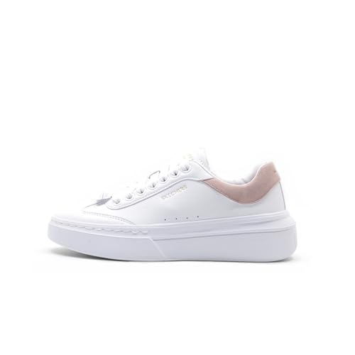 Skechers Damen Sneakers, Weißer Duraleather rosa Rand, 37 EU von Skechers