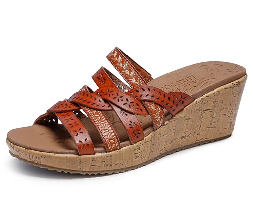 Skechers Damen Beverlee-New Resort Keilsandale, Gepäck, 38 EU von Skechers