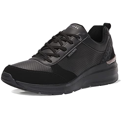 Skechers Damen Billion Subtle Spots Sneaker, Black Duraleather/Black Leopard Trim, 39.5 EU Skechers Damen Billion Subtle Spots Sneaker, Black Duraleather/Black Leopard Trim, 39.5 EU von Skechers
