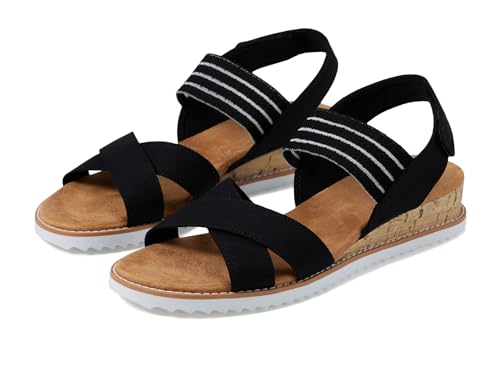 Skechers Damen Bob's for Women WÜSTENKUSS GENUG AM Ufer, Textil schwarz, 38.5 EU von Skechers