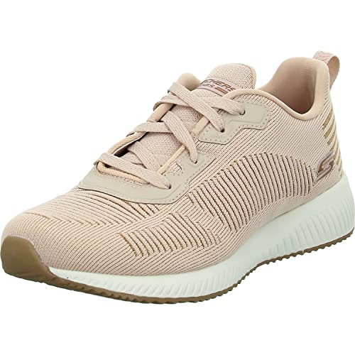 Skechers Damen Bobs Squad Glam League Sneaker, Blush Engineered Knit Rose Gold Trim, 37 EU von Skechers