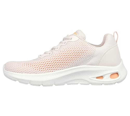 Skechers Damen BOBS Unity HINT of Color Sneaker, Natürliches und Oranges Netzgewebe, 41 EU von Skechers