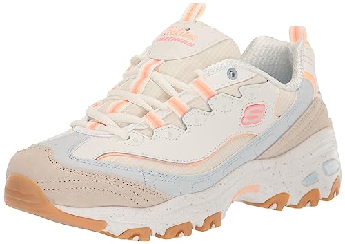 Skechers Damen Bold Views D'LITES KÜHNE ANSICHTEN, Natural Leather/Mesh/Multi Trim, 39 EU von Skechers
