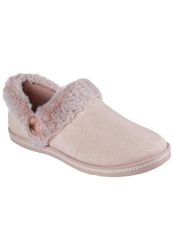 Skechers Damen Cozy Campfire Fresh Toast Hausschuh, Blush Microfiber/Faux Fur, 35 EU von Skechers