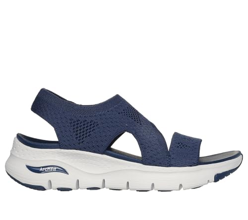 Skechers Damen Arch Fit Brightest Day Fußgewölbe-Passform für den hellsten Tag, Navy Knit, 35 EU von Skechers