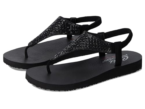 Skechers Damen Meditation Rockstar, Schwarzer Mitobuck-Strassbesatz, 40 EU von Skechers