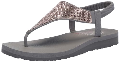 Skechers Damen Cali Meditation Rockstar, Taupe Mitobuck Strass Trim, 37 EU von Skechers