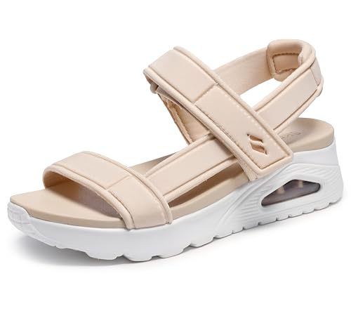 Skechers Damen Sandal UNO Summer STAND2, Natural Nylon, 38 EU von Skechers